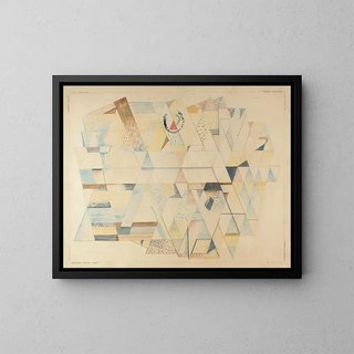 Futuristic Garden Painting - Benjamin F. Berlin — framed artwork on a wall