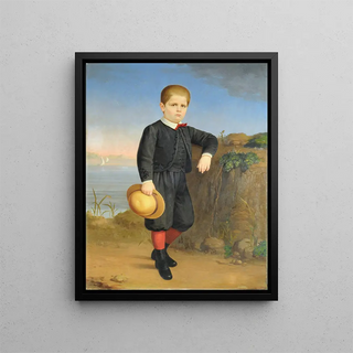Portrait of Eduardo Lahitte Uribelarrea - Benjamin Franklin Rawson — framed artwork on a wall