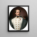 Portrait of an Austrian colonel decorated with the Military Merit Cross - Benjamin Heinrich Orth — framed artwork on a wall