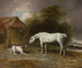 a gray hunter and a spaniel - Benjamin Marshall — artwork view