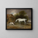 a gray hunter and a spaniel - Benjamin Marshall — framed artwork on a wall