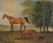 Mare with Foal and a Terrier - Benjamin Marshall — artwork view