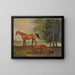 Mare with Foal and a Terrier - Benjamin Marshall — framed artwork on a wall