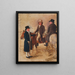 John Hilton, racecourse judge at Newmarket, John Fuller, racecourse director, and John Stevens - Benjamin Marshall — framed artwork on a wall