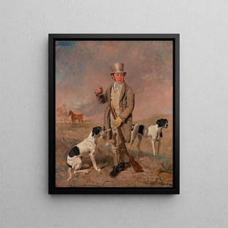 Portrait of an athlete, perhaps Richard Prince - Benjamin Marshall — framed artwork on a wall
