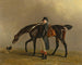The Honorable Peniston Lamb with his horse Assassin and his dog Tanner - Benjamin Marshall — artwork view