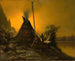 Night scene of an Indian tipi - Benjamin Raborg — artwork view