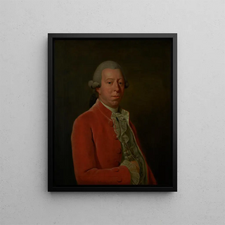 Portrait of Pieter van den Santheuvel - Benjamin Samuel Bolomey — framed artwork on a wall