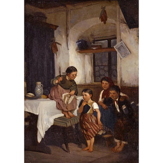 Reproduction of the painting The Ancients - Benjamin Vautier