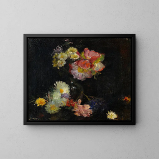 Floral Still Life Painting - Benjamin West Clinedinst — framed artwork on a wall