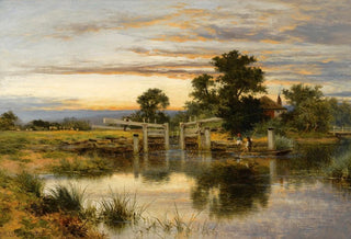 Benjamin Williams Leader - A Lock On The Thames Streatley.webp