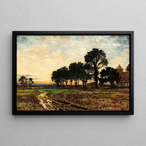 Evening after the Rain - Benjamin Williams Leader — framed artwork on a wall
