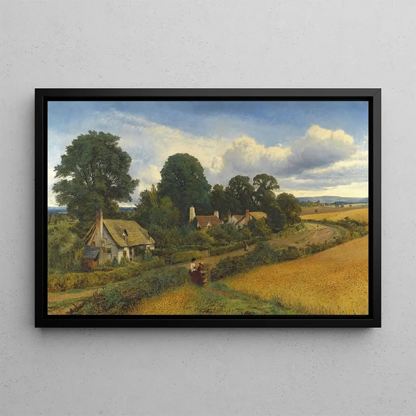 The English Cottages - Benjamin Williams Leader — framed artwork on a wall