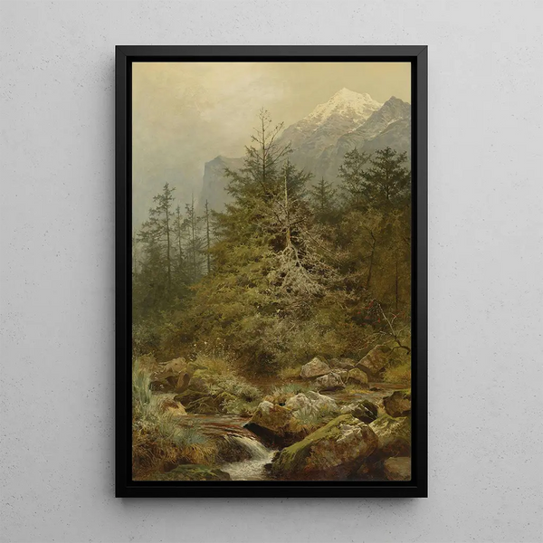 The valley of fresh waters - Benjamin Williams Leader — framed artwork on a wall