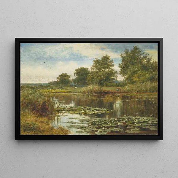 Nénuphars - Benjamin Williams Leader — framed artwork on a wall