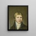 Portrait painting of Hendrik Arend van den Brink at the age of seventeen - Benjamin Wolff — framed artwork on a wall