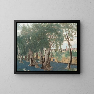 Oliveraie - Benno Becker — framed artwork on a wall