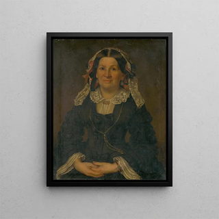 Portrait of a Woman - Benno Fischer — framed artwork on a wall