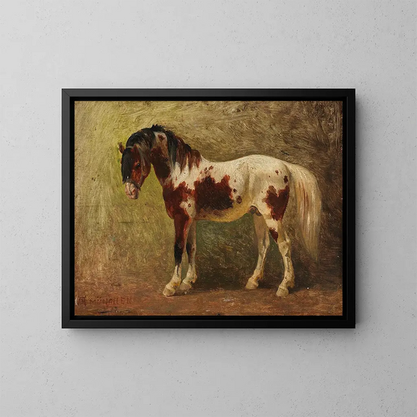 Portrait of Horse - Benno Rafael Adam — framed artwork on a wall
