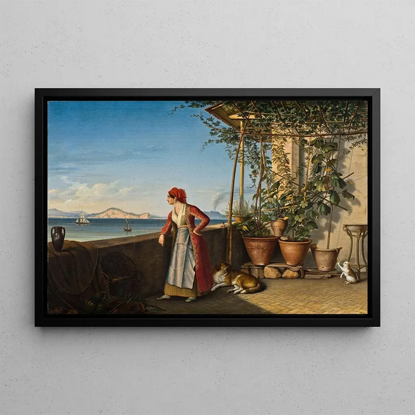 Femme de Procida - Benno Trümper — framed artwork on a wall