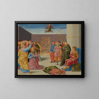Saint Peter and Simon the Magician - Benozzo Gozzoli — framed artwork on a wall