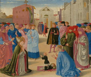 Saint Zénobe ressuscitating a dead child - Benozzo Gozzoli — artwork view
