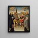 Saints Nicolas de Tolentino, Roch Sébastien et Bernardin de Sienne with kneeling donors - Benozzo Gozzoli — framed artwork on a wall