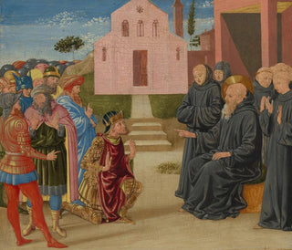 Totila devant Saint Benoît - Benozzo Gozzoli — artwork view