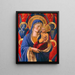 the Virgin and Child with angels - Benozzo Gozzoli — framed artwork on a wall