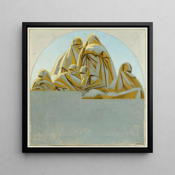 Women on the terraces of Rabat - Bernard Boutet de Monvel — framed artwork on a wall