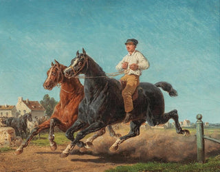 At the horse market - Bernard Édouard Swebach — artwork view