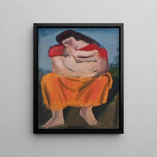 Mother and Child - Bernard Meninsky — framed artwork on a wall