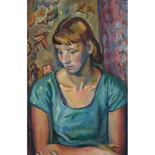 The Green Dress - Bernard Meninsky — artwork view