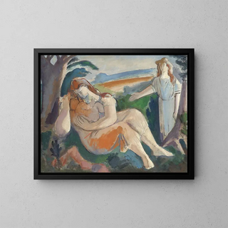 La Surprise - Bernard Meninsky — framed artwork on a wall