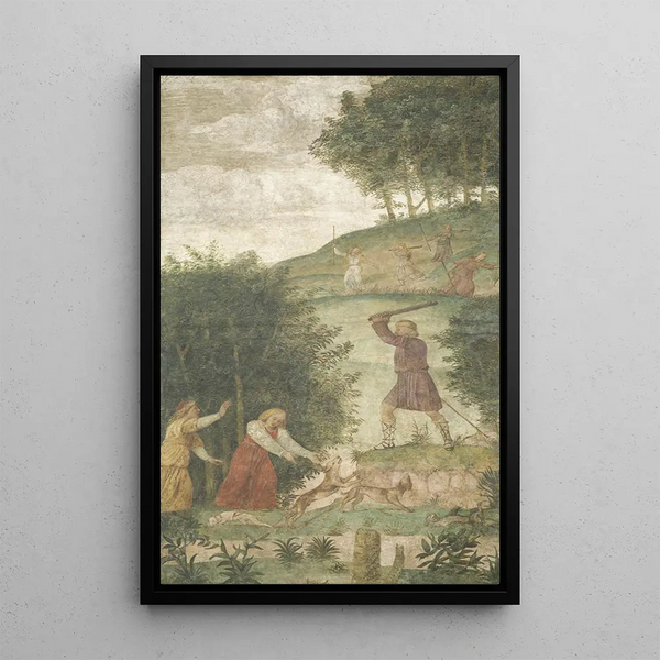 Céphale puni à la chasse - Bernardino Luini — framed artwork on a wall