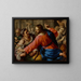 Le Christ chassant les marchands du Temple - Bernardino Mei — framed artwork on a wall