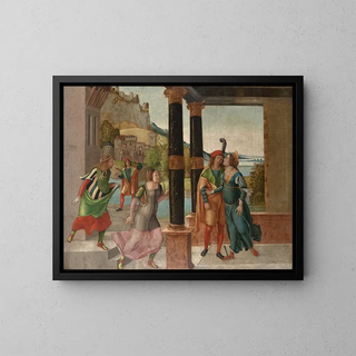 Brutus et Porcia - Bernardino Orsi da Collecchio — framed artwork on a wall