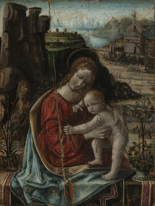 Marie with the Child in front of a landscape - Bernardino de Conti — artwork view