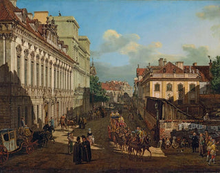 Rue Miodowa in Warsaw - Bernardo Bellotto — artwork view