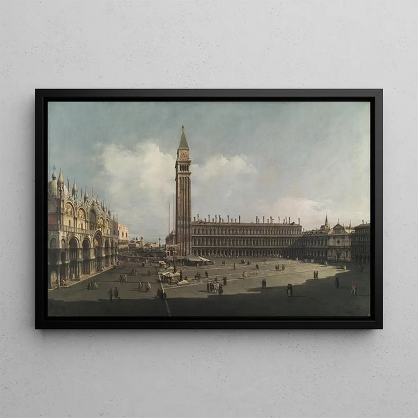 Piazza San Marco, Venice - Bernardo Bellotto — framed artwork on a wall