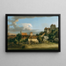 Pirna, the Obertor gate from the south - Bernardo Bellotto — framed artwork on a wall