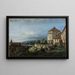 View of Pirna in Saxony - Bernardo Bellotto — framed artwork on a wall