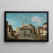 View of the Pantheon, Rome - Bernardo Canal — framed artwork on a wall
