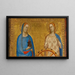 Saint Lucy and Catherine of Alexandria - Bernardo Daddi — framed artwork on a wall