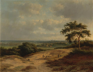 Landscape near Bergen with military camp - Bernardus Gerardus ten Berge — artwork view