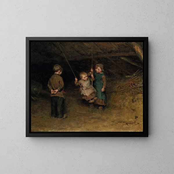 The Swing - Bernardus Johannes Blommers — framed artwork on a wall