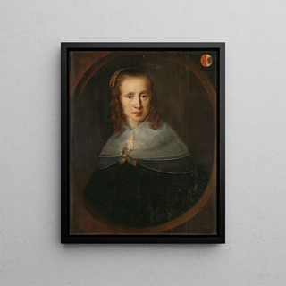 Portrait of Digna de Maets, first wife of François Leydecker - Bernardus Swaerdecroon — framed artwork on a wall