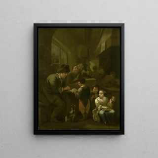 The schoolmaster - Bernardus van Schijndel — framed artwork on a wall
