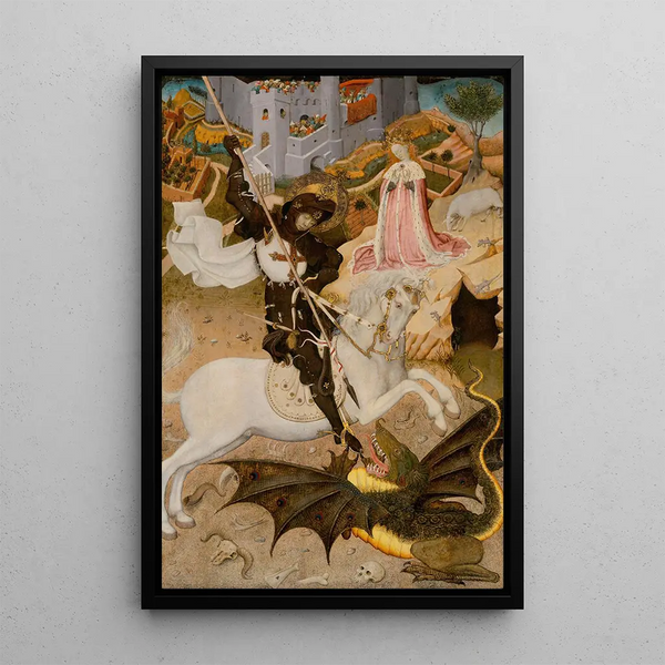 Reproduction of the painting Saint Georges et le Dragon - Bernat Martorell