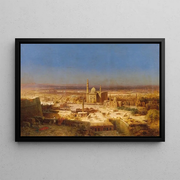 View of Cairo - Bernhard Fiedler — framed artwork on a wall
